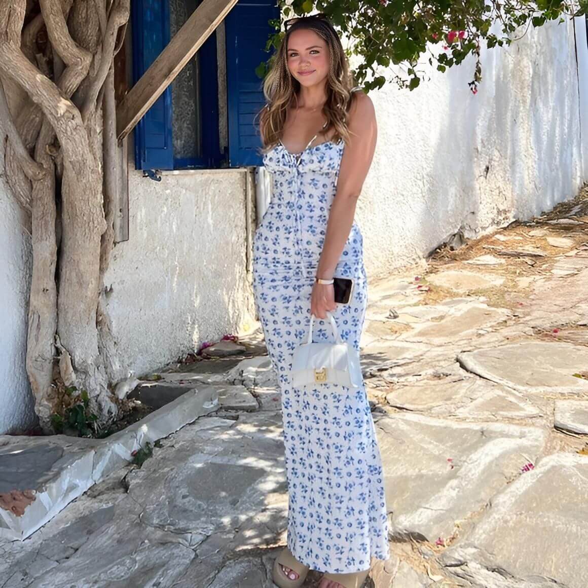 Blue Daisy Maxi Dress